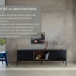 Tv-meubel, RAAT, Loef 165 OV, Zwart, met frame en 2 cocons